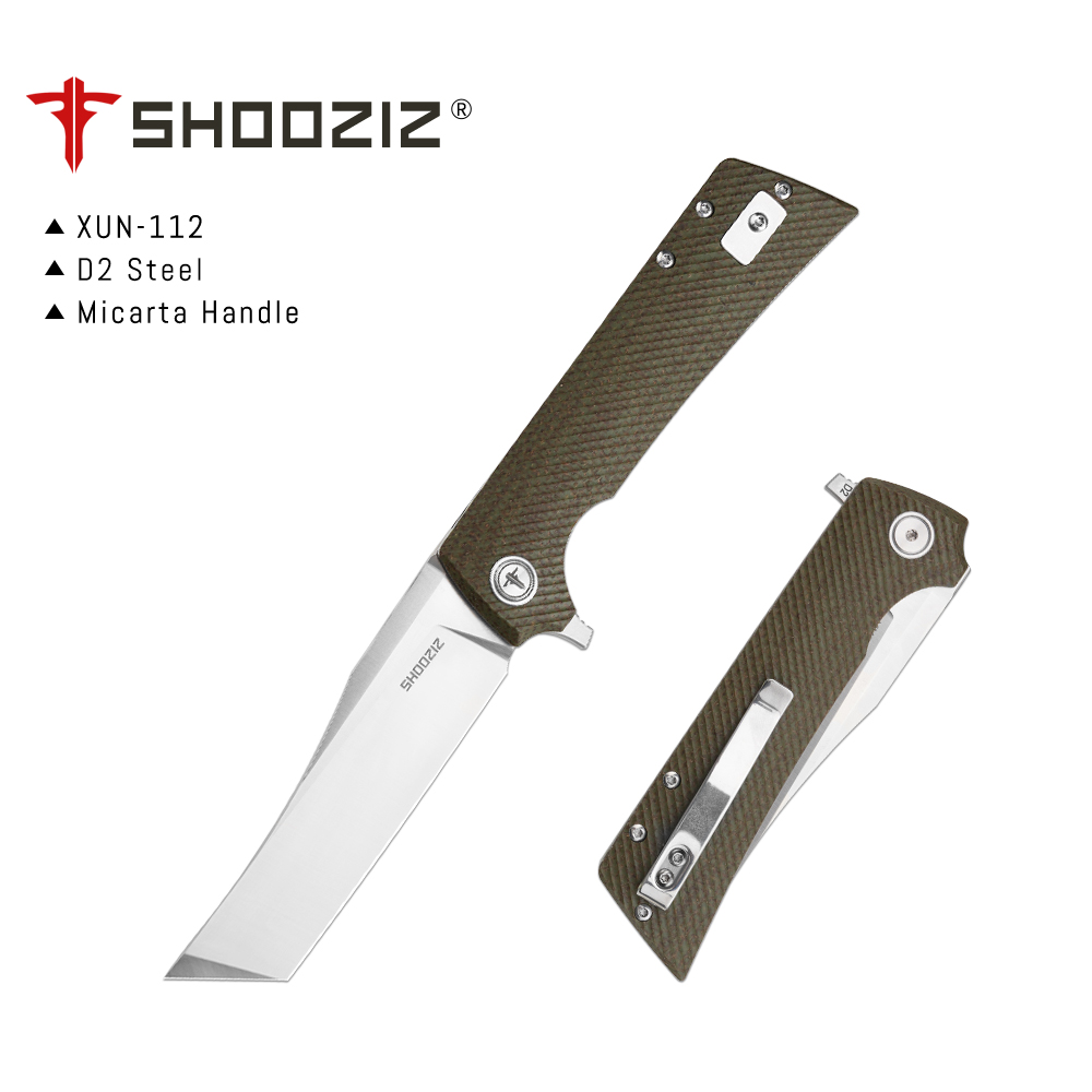 Edc Carry For Men - Shooziz XUN112 EDC-zakmes met clip, 3,55