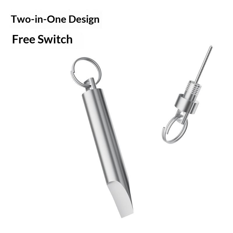 Edc Carry Box - Zilveren aluminiumlegering 2-in-1 sleutelhanger gadget doosopener