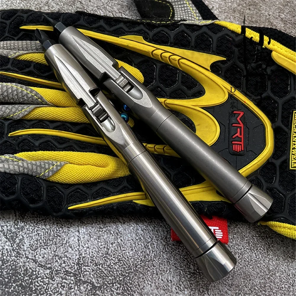 Edc Carry For Men - Titanium opvouwbare meerhoekschroevendraaier - draagbaar EDC-gereedschap