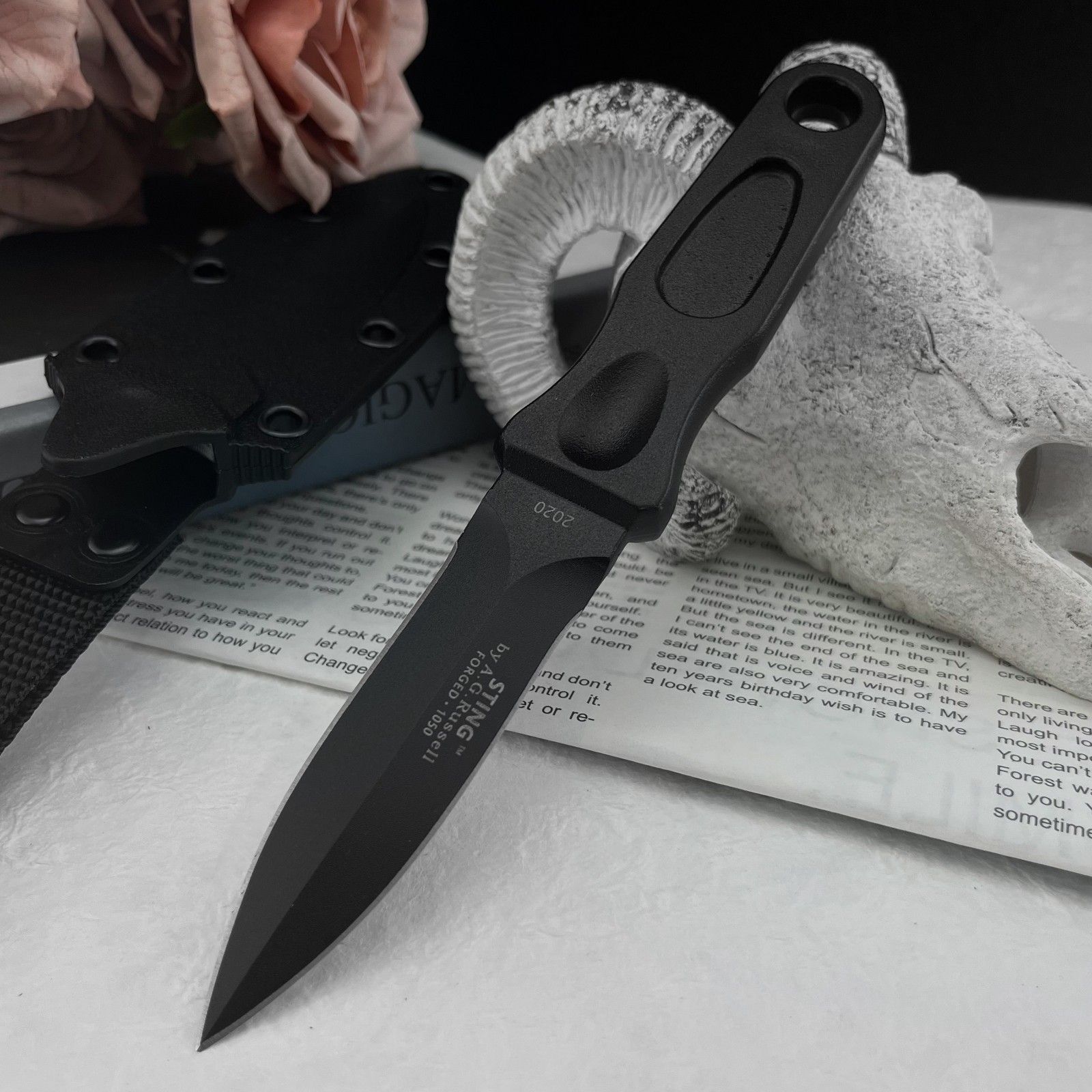 Edc Gear Every Day Carry - Multifunctioneel vaststaand mes van 8Cr13MoV staal,