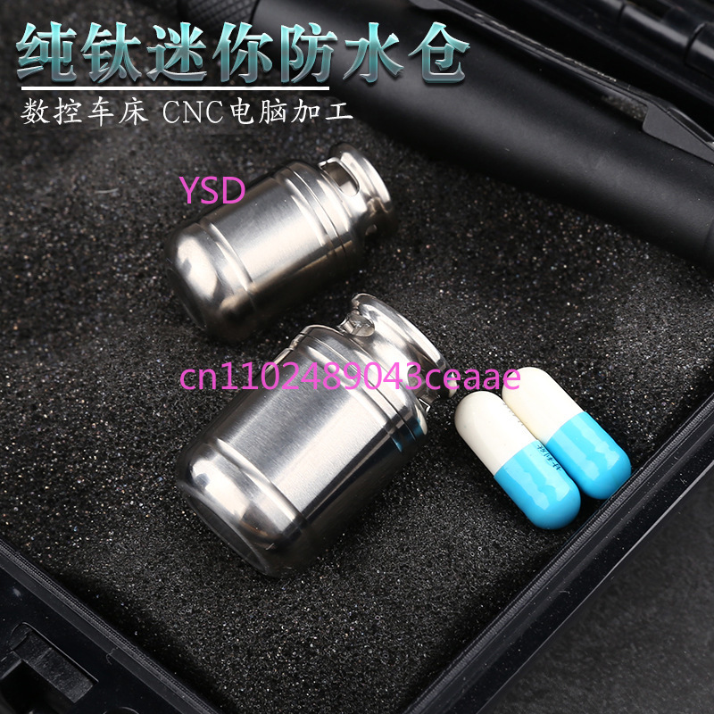 Mini titanium waterdichte pilh - Edc Pill Carry recensie en prijs