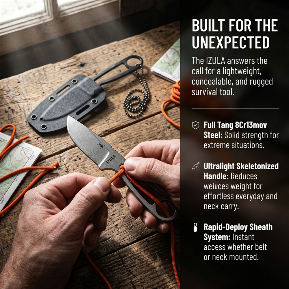 Dagelijks te dragen survivalme - Edc Fixed Blade Deep Carry recensie en prijs